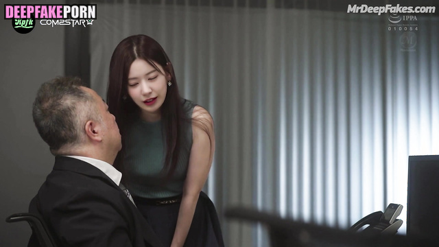 アイズワン インターネットの有名人 Sakura kissing her boss in the office, deepfake porn