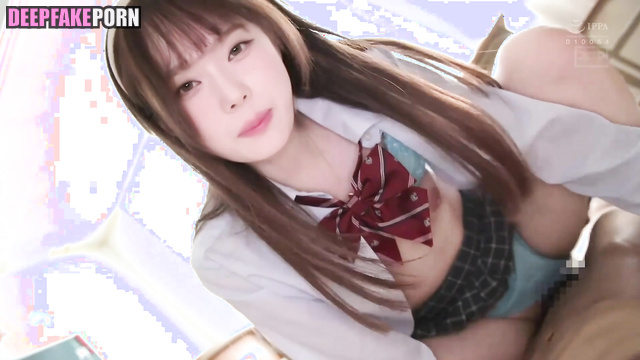 Naughty schoolgirl Winter (윈터 에스파) fucking her classmate right now, A.I.