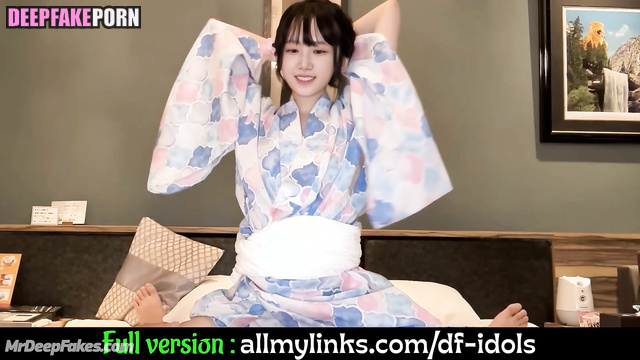 Young and modest geisha Kazuha ルセラフィム フェイクポルノ taking her first client, ai