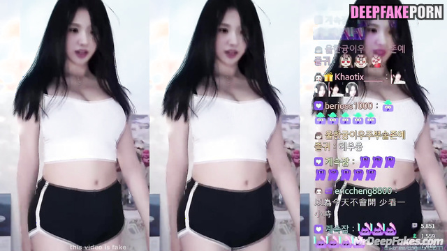 Sexy solo dance with energy Yujin アイズワン 偽の有名人のポルノ real fake