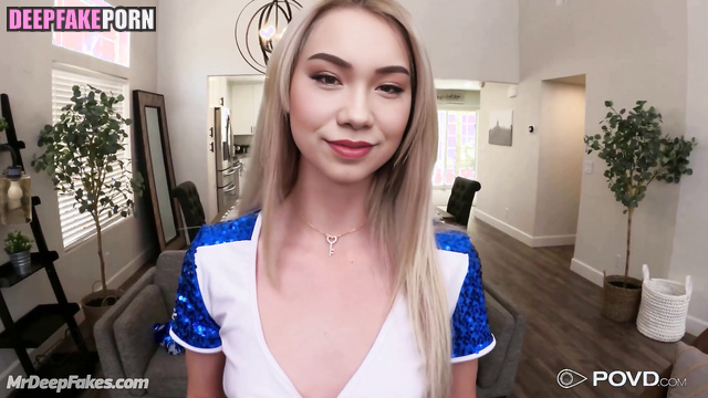 QuarterJade relaxing on the sofa with her producer - real fake