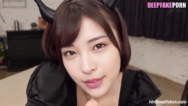 Slutty and horny Suzu Hirose (広瀬すず ディープフェイク) pleasing a client hot, A.I.