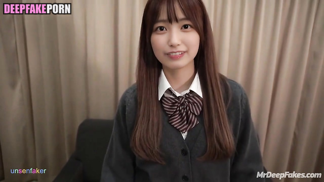 五百城茉央 乃木坂46 fake Ioki Mao dressed lke a schoolgirl, look