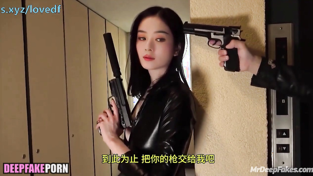 In sexy leather costume 赵丽颖 Zhao Liying is all under my sexual control 智能換臉 deepfake