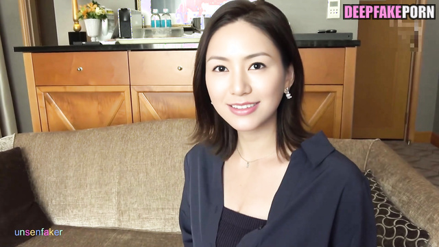 She knew how her visit to him would end, fake Haruka Igawa (井川 遥 フェイクポルノ)