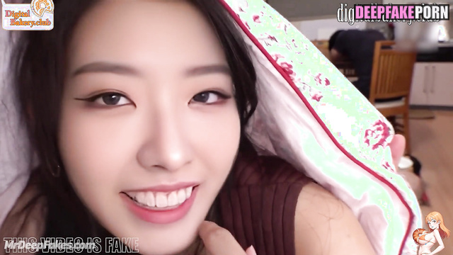 They fuck next to sleeping friend who came to visit, ai Olivia Sui 穗亩 换脸