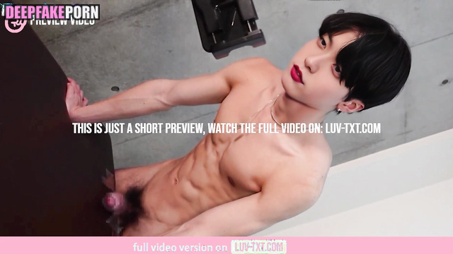 Fake Soobin giving himself pleasure with scotch tape トゥモロー ディープフェイク