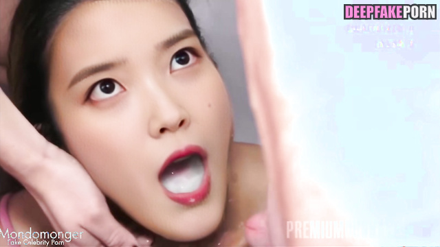 아이유 가짜 연예인 포르노 bukkake party with IU's horny mouth, internet celebrity [PREMIUM]