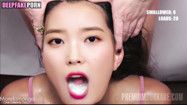 아이유 가짜 연예인 포르노 bukkake party with IU's horny mouth, internet celebrity [PREMIUM]