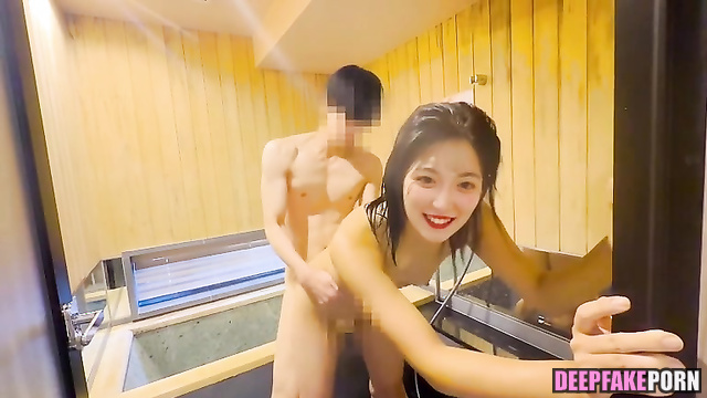 Face Swap Amane Shindo (進藤 あまね) Cheerful girl in doggy style