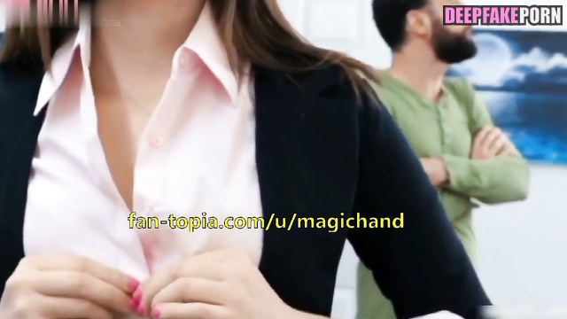 Fake celebrity porn - Passionate Yang Mi lets her shaved pussy to be stuffed 杨幂 性别 假名人色情片