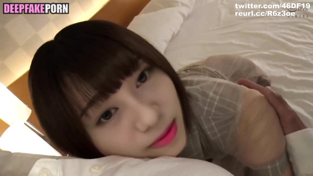 FAKE Ito Miku licks guy's feet in hotel room [J-Pop sex scene] フェイクポルノ 伊藤 美来 [PREMIUM]