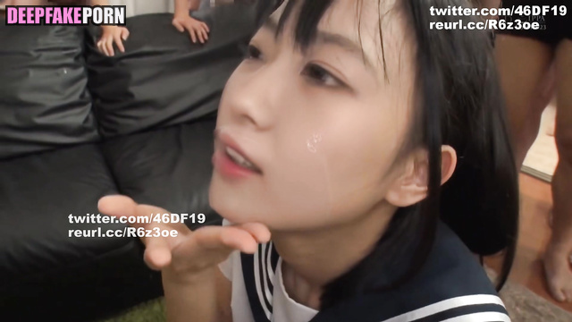 Japanese slut Seimiya Rei covered in cum [fake sex scene] 乃木坂46 清宮 レイ フェイクポルノ [PREMIUM]