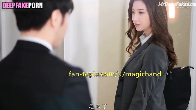 Jing Tian 景甜 is passionate with big sexual desire (fake porn 假色情片)