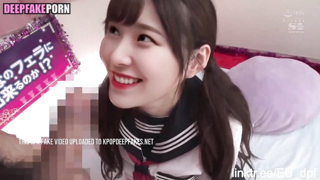 Jiheon 백지헌 looks seductive as schoolgirl deepfake 딥페이크 Fromis_9/프로미스 9